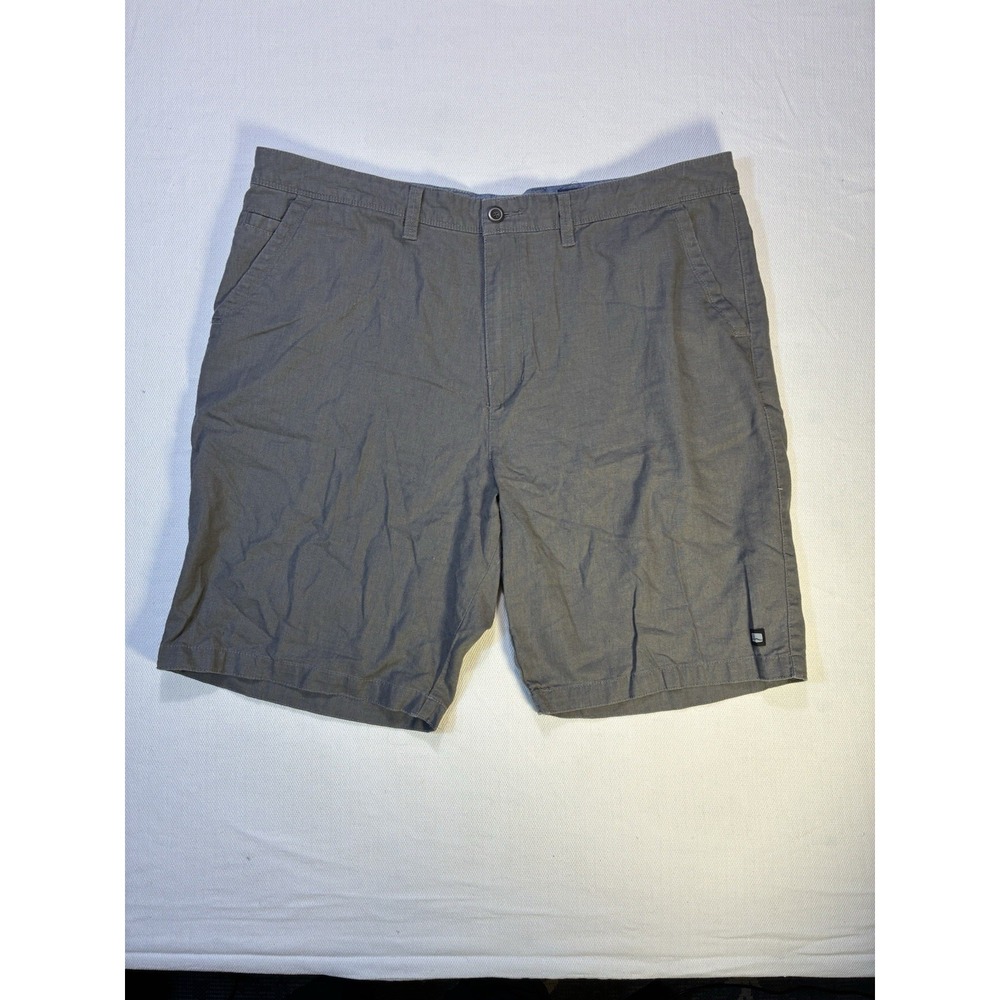 Cova‎ Men's Shorts 40 Grey Linen Cotton Blend Holiday Casual Beach